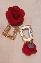 Load image into Gallery viewer, Artsy flower Earrings (pierced ears)

