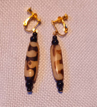 Load image into Gallery viewer, Vintage Bovine handmade Clip on earrings
