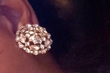 Load image into Gallery viewer, Antique style Large Chunky Crystal Stud Clip On Earrings
