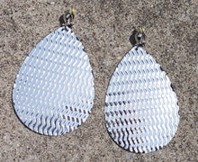 Load image into Gallery viewer, Extra large Hammered Metal Clip On Earrings Silver
