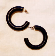 Load image into Gallery viewer, Small  Natural Wood handmade Hoop Earrings
