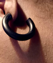 Load image into Gallery viewer, Small  Natural Wood handmade Hoop Earrings
