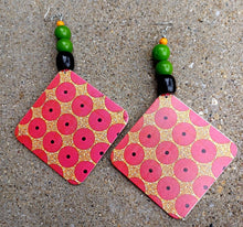 Load image into Gallery viewer, Handmade Natural Wood Extra Large Giant  Earrings 6 inch
