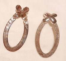 Load image into Gallery viewer, Chunky Silver Metal Hoop Earrings (pierced ears)
