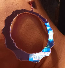 Load image into Gallery viewer, Giant  Mirrored Acrylic Bamboo  Earrings
