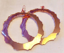Load image into Gallery viewer, Giant  Mirrored Acrylic Bamboo  Earrings
