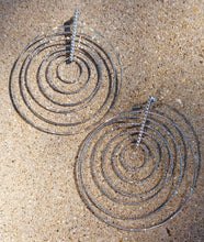 Load image into Gallery viewer, Handmade extra large Silver Metal Multi Hoop Earrings (pierced ears)
