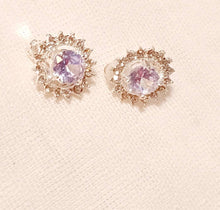 Load image into Gallery viewer, Rhinestone Stud Clip On Earrings clear/silver
