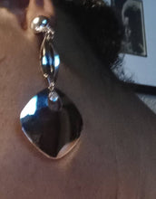Load image into Gallery viewer, Handmade Silver Dangle Clip On Earrings
