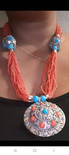 Load image into Gallery viewer, Boho Charm Necklace and Clip On Earrings Set
