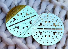 Load image into Gallery viewer, Giant  Mirrored Acrylic  Pop art  Earrings
