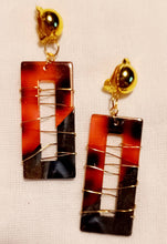 Load image into Gallery viewer, Minimalist Lucite Clip on Earrings Handmade
