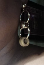 Load image into Gallery viewer, Gold Metal and wood Multi Hoop Clip On Earrings
