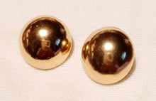 Load image into Gallery viewer, Large Gold Ball Stud Clip On Earrings 1 inch
