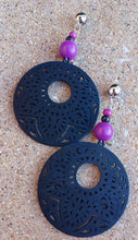 Load image into Gallery viewer, Vintage Handmade bamboo bead Necklace and custom Clip On Earrings Set
