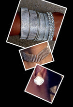 Load image into Gallery viewer, Rhinestone Clip On Stud  Earrings , bangles and choker set New
