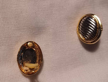 Load image into Gallery viewer, Chunky Vintage Ball Stud Clip On Earrings Silver and Gold 1980s
