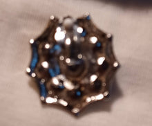 Load image into Gallery viewer, Blingy Runway Chunky silver Metal Rhinestone  Cluster Clip On Earrings
