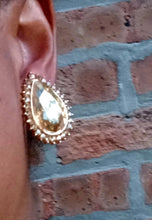 Load image into Gallery viewer, Large Chunky Crystal Stud Clip On Earrings
