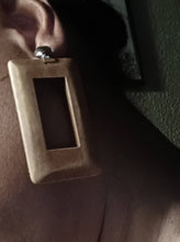 Load image into Gallery viewer, Minimalist Wooden Clip on Earrings
