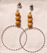 Load image into Gallery viewer, Extra Large Handmade Boho Hoop Clip On Earrings
