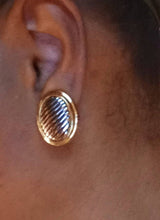 Load image into Gallery viewer, Chunky Vintage Ball Stud Clip On Earrings Silver and Gold 1980s
