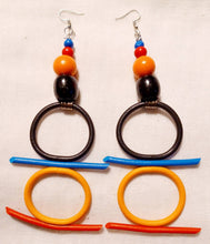 Load image into Gallery viewer, Handmade Abstract Pop Art Acrylic Statement Earrings (pierced ears)
