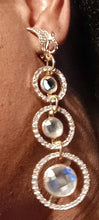 Load image into Gallery viewer, Handmade Blingy Runway gold Metal Rhinestone Clip On Earrings gold
