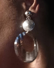 Load image into Gallery viewer, Silver Metal Hoop Clip On Earrings
