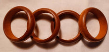 Load image into Gallery viewer, Vintage Chunky Wooden Bangle Set of 4 natural brown
