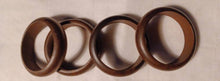 Load image into Gallery viewer, Vintage Chunky Wooden Bangle Set of 4 dark brown
