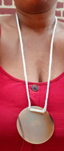 Load image into Gallery viewer, Mens Handmade Extra Large Chunky Carved Bovine horn pendant Necklace
