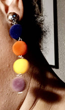 Load image into Gallery viewer, Handmade Velvet Ball Dangle Clip On Earrings
