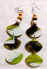 Load image into Gallery viewer, Handmade Acrylic and wood Earrings
