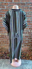 Load image into Gallery viewer, Rare Mudcloth Afrocentric Kaftan, Poly Satin, Fits up to 3XL

