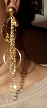 Load image into Gallery viewer, Handmade Large Gold Metal Multi Hoop Clip On Earrings
