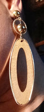 Load image into Gallery viewer, XL Handmade Natural Wood  Boho Clip On Dangle Earrings 6 inch
