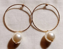 Load image into Gallery viewer, Handmade Faux Pearl  Pierced Earrings
