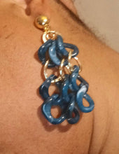 Load image into Gallery viewer, Handmade Chunky Acrylic Chain Earrings pierced ears
