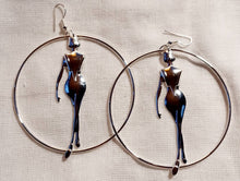 Load image into Gallery viewer, Extra Large 3d Ladies Hoop  Earrings (pierced)
