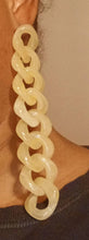 Load image into Gallery viewer, Extra long Handmade Chunky Acrylic Chain Earrings pierced ears 5 in
