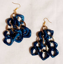 Load image into Gallery viewer, Handmade Chunky Acrylic Chain Earrings pierced ears
