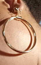 Load image into Gallery viewer, Classic style  Clip On  Hoop Earrings gold
