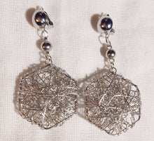 Load image into Gallery viewer, Handmade Abstract Wire Dangle Clip On  Earrings
