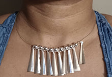 Load image into Gallery viewer, Light Silver charm Necklace Set with clip on earrings New
