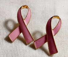 Load image into Gallery viewer, Minimalist ribbon  Awareness earrings
