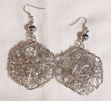 Load image into Gallery viewer, Handmade Abstract Wire design Earrings pierced ears
