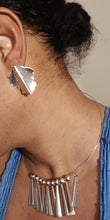 Load image into Gallery viewer, Light Silver charm Necklace Set with clip on earrings New
