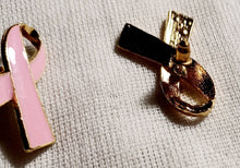 Load image into Gallery viewer, Minimalist ribbon  Awareness earrings
