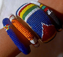 Load image into Gallery viewer, Vintage Maasai Beaded Bangle Set of 4
